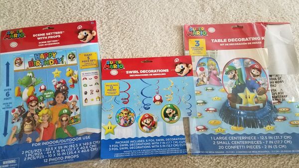 Super Mario Bros Party Decorations For Sale In Spanaway Wa Offerup