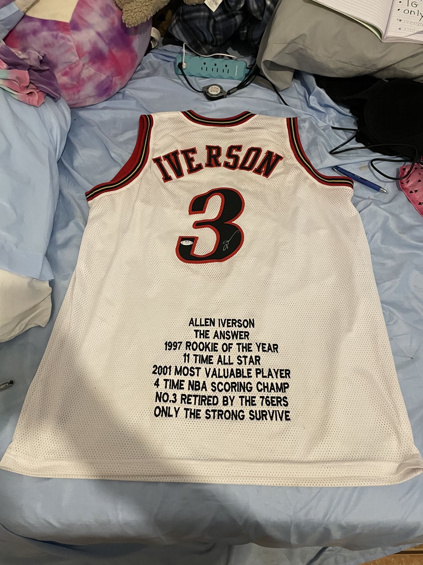 One Of a Kind Allen Iverson Signed Jersey