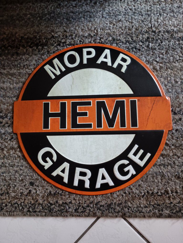 Metal Mopar Garage Sign