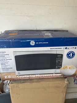 GE 2.0 cu. ft. 1200-Watt Countertop Microwave in Black Stainless Steel