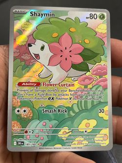 Pokémon TCG Shaymin Illustration Rare Full Art Holo 185/182 Destined Rivals NM