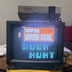 Original Nintendo Entertainment System & JVC Tv Remote 13 Inch 