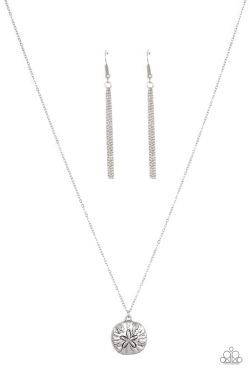 Sand Dollar Shores - Silver Necklace and Earring set