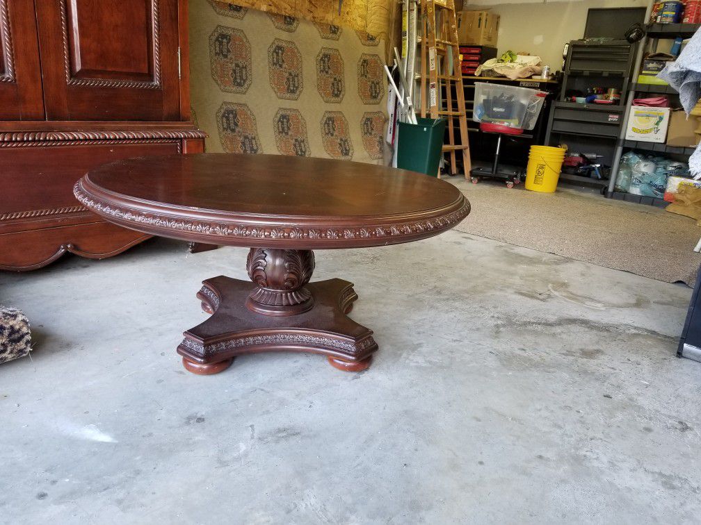 Antique round coffee table