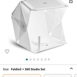 Foldio3 + 360 Studio Set (Photo lightbox Studio with 360 Photography Turntable Set / 25inch Photo Light Box / 10inch Bluetooth 360 Turntable Included 