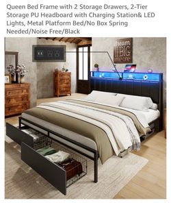 Queen size bed - Mattress and Frame