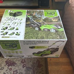 Greenworks Electric Cordless Lawnmower Push Mower