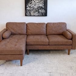 Brown 3-Seater Sectional Sofa