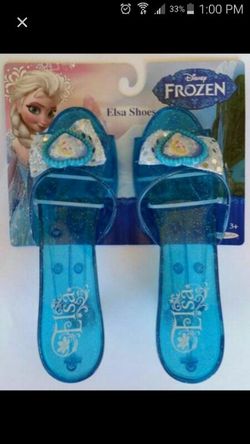 Disney store frozen Elsa blue dress shoes one size