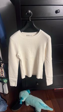 Abercrombie & Fitch White long sleeve medium