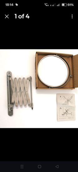 NEW...IKEA Mirror Extendable Magnifying FRACK Makeup Shaving Wall Mount Round