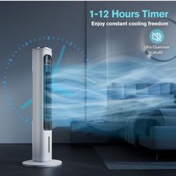 Windowless Portable Air Conditioners, 37’’ Evaporative Air Cooler w/Remote, 2...