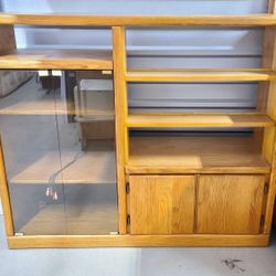 Oak Entertainment Center or Bookshelf