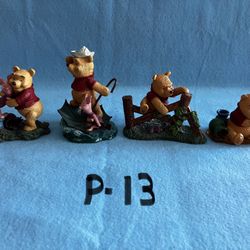 Lot Of Four Disney’s Simply Winnie Figurines. P-13.