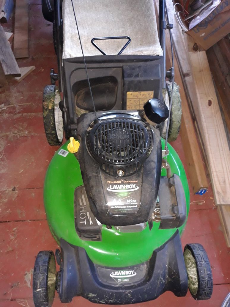 Lawnboy lawn mower with bagger