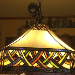 Tiffany Style Hanging Lamp 20” New In Box