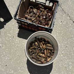 Two Containers Of Copper And Brass Fittings