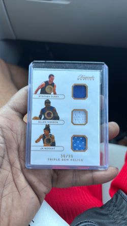 2024 Super Break Keepsake Multi-Sport Edition Triple Gem Relics featuring Stephen Curry, Allen Iverson, and Ja Morant