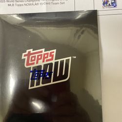 Dodgers Topps World Series Champions 15 Card Set.