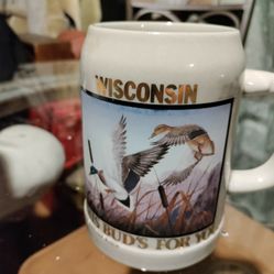 1990 Anheuser Busch Wisconsin This Buds For You Beer Mug 