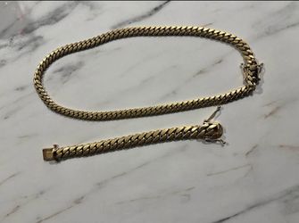 Gold Cuban Link Set