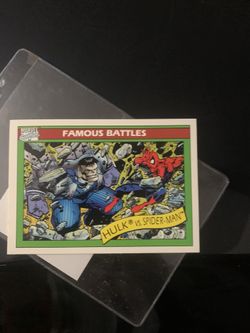 HULK VS. SPIDER-MAN #114 : 1990 Marvel Universe Series 1 card, NM/M, Battles