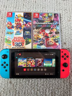 Nintendo Switch and Mario games