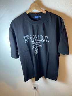 Prada Black Rhinestone Logo Tee size M/L