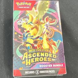 Pokemon TCG Ascended Heroes SEALED Booster Bundle (6 Packs)