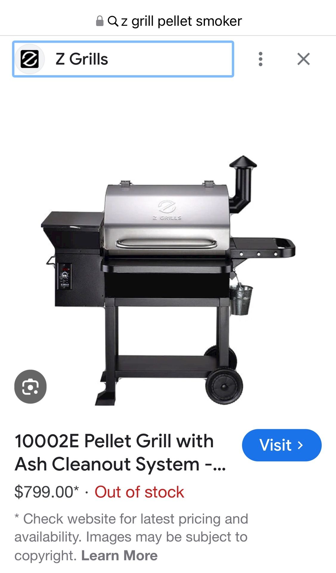 Z Grill 10002E Pellet Smoker