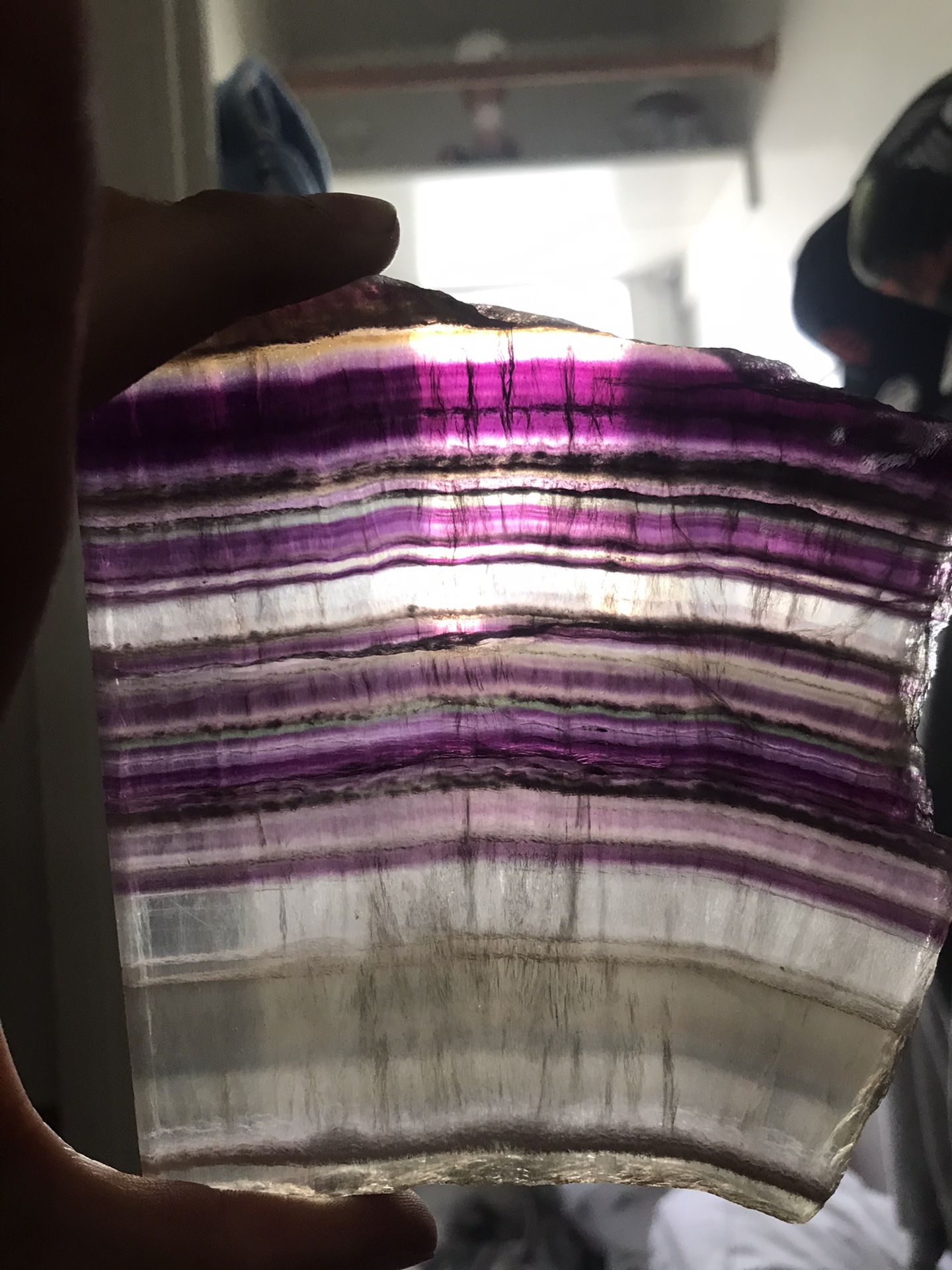 AAAA Purple Fluorite Gemstone Slab Large