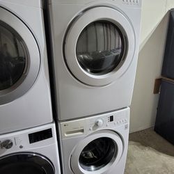 LG Front Loading Washer And Stackable Gas Dryer Set 