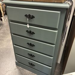 Newly Refinished Green / Gray Dresser 