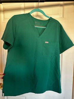 Figs women large Hunter green top