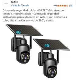 Cámara de seguridad celular 4G LTE Tefrio