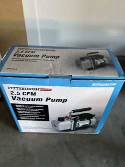 Pittsburgh 2.5 cfm vacuum pump, like new..