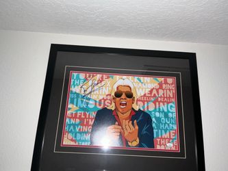 Authentic Ric Flair Signed Cartoon 23 X26”