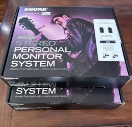 Monitor system Shure ( two boxes of two monitors each one) 4 monitors in total PSM 300