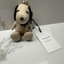 Coach Leather Snoopy Bag Charm