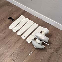 BRAND NEW 52" Hinkley Metro Illuminated LED Light Pull Chain White Ceiling Fan w/ Reversible Blades