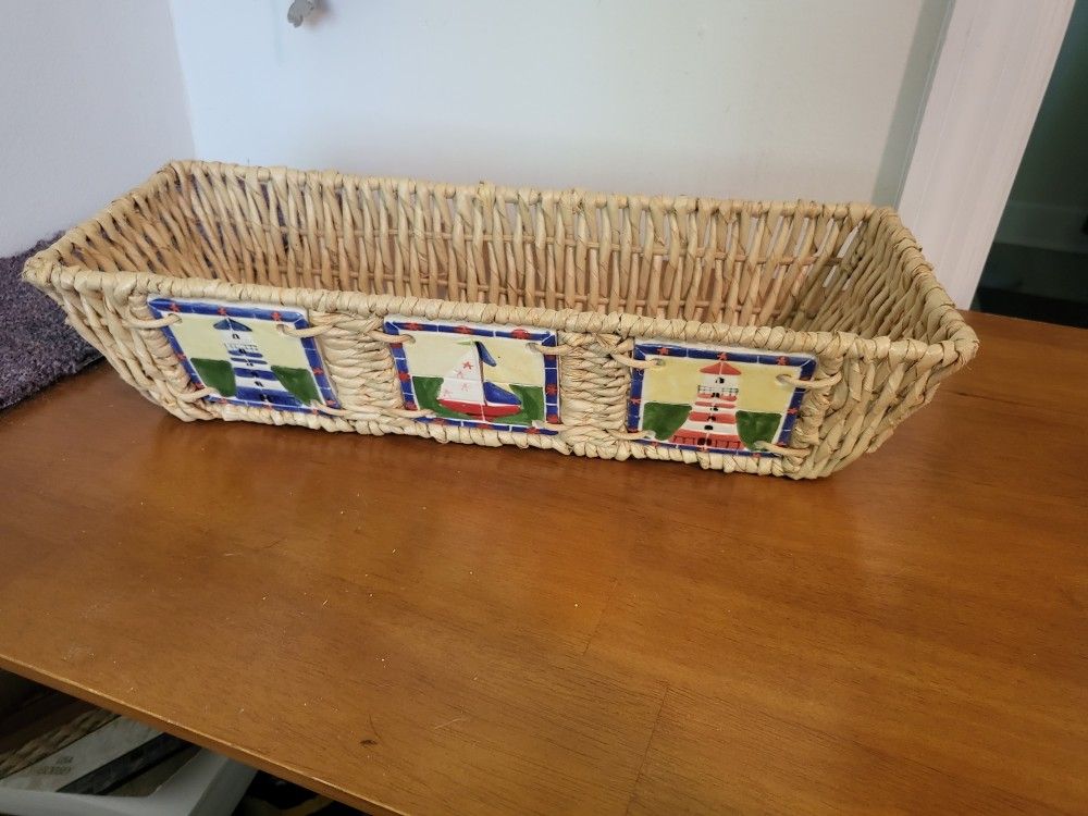 Nautical Rectangular Basket