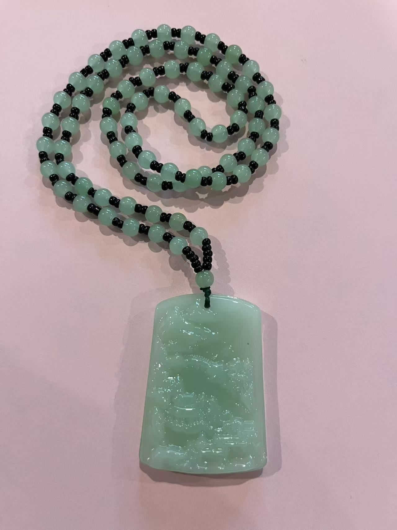 Natural Burmese Jade Dragon Pendant Necklace, Hand-carved, Stylish and Charming Jewelry Accessory, Amulet, Lucky Gift