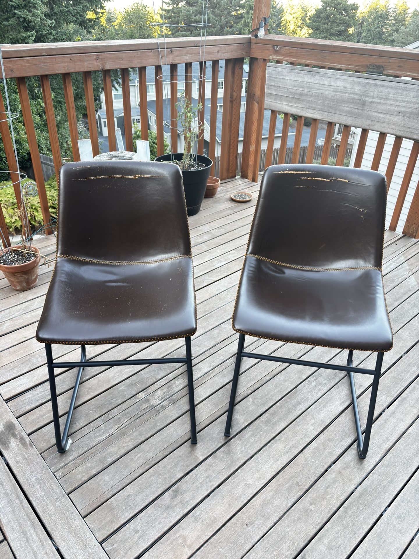 FREE pair of Faux Leather Chairs