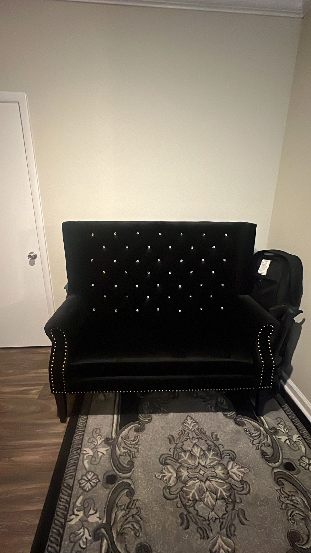 Black Velvet Couch