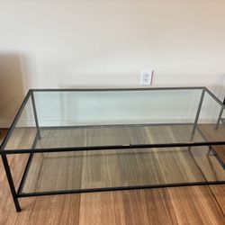 Glass Coffee Table and Side Table