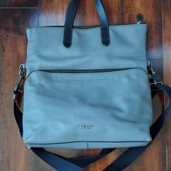 Coach Graham Foldover tote , Heather Gray, Style # F50712
