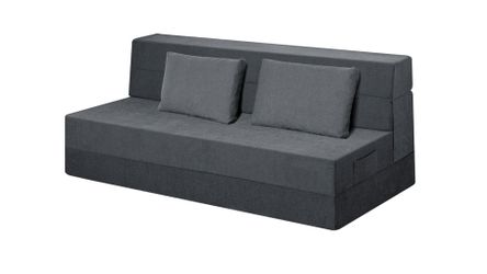 4-in-1 Folding Sofa Bed Chair Foam Mat with Pillow, Queen Grey    
