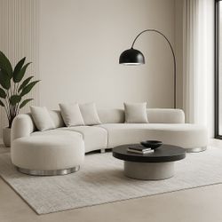 New Sectional Beige 150”