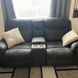 Reclining Couch And Loveseat-Leatherlike