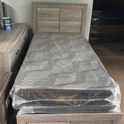 Twin Bed With Mattress 